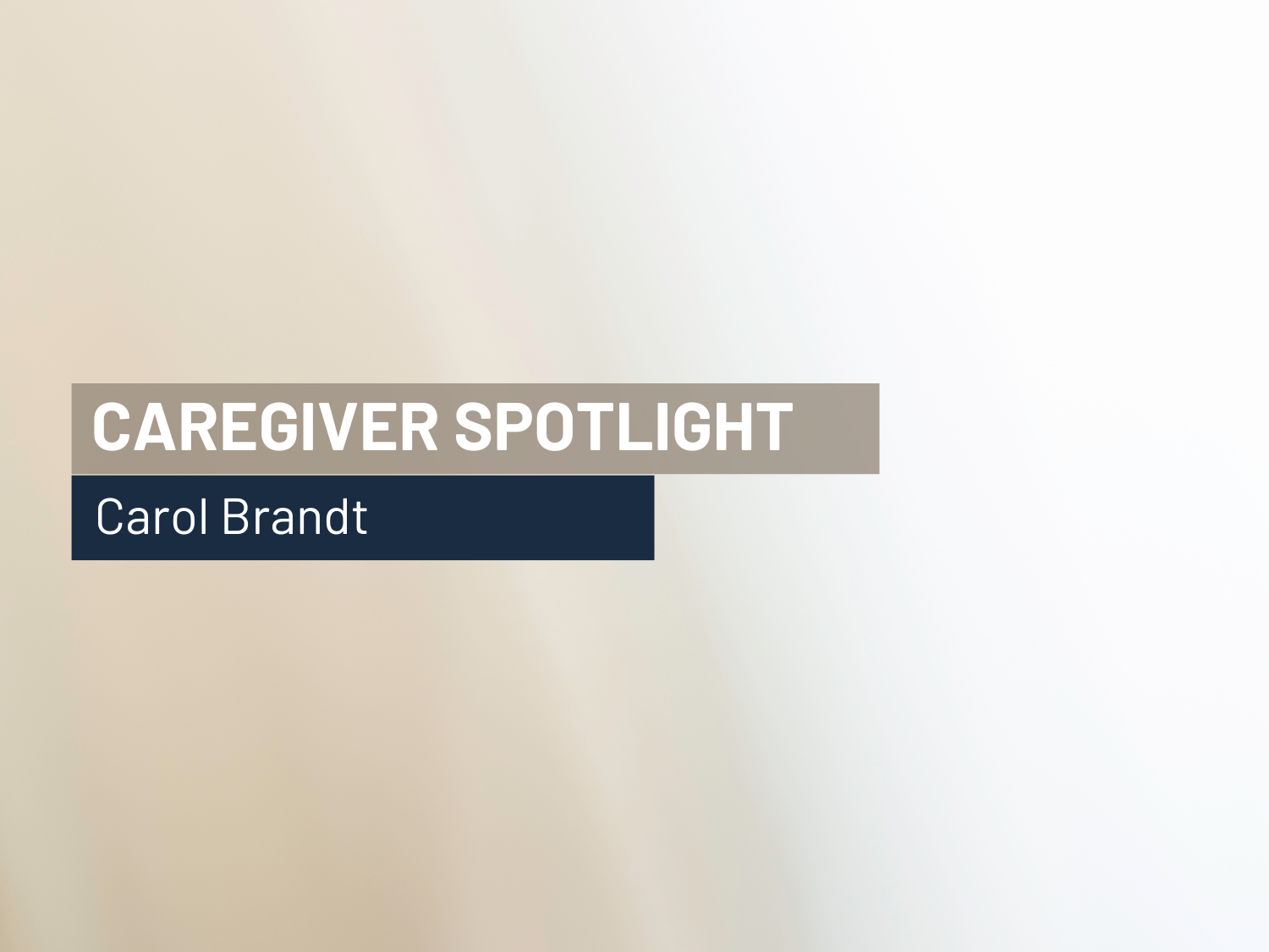 В центре внимания — Кэрол Брэндт